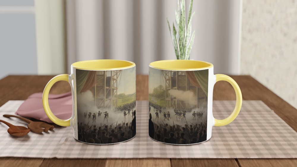 Revolutionary War Battle Theatre Stage Painting — view 8