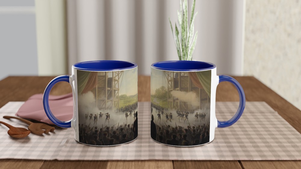 Revolutionary War Battle Theatre Stage Painting — view 4