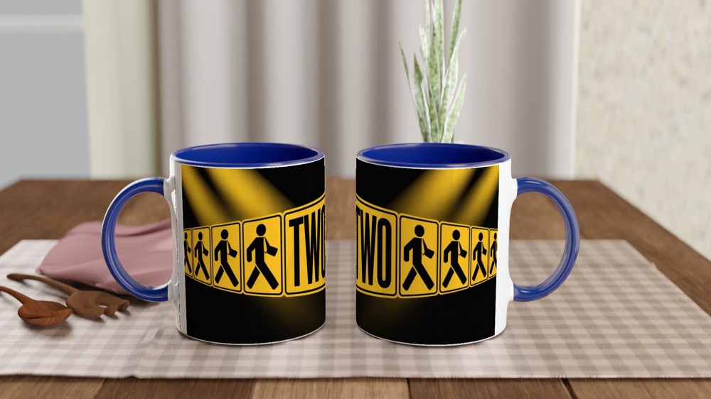 Book of Mormon Mug | Two by Two Musical Theatre Gift | Elder Crossing Design | Funny West End Present for Best Friend — view 4