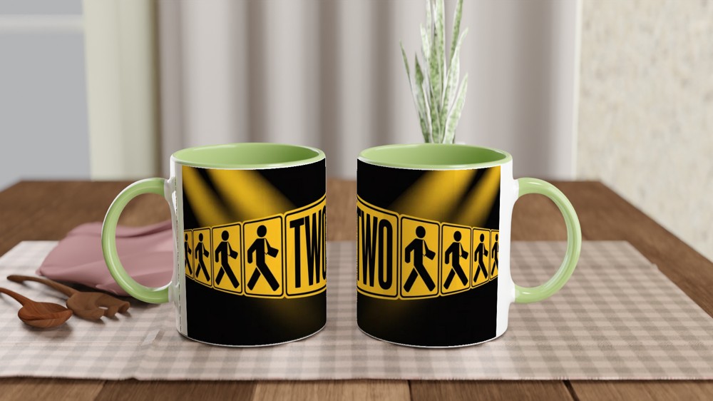 Book of Mormon Mug | Two by Two Musical Theatre Gift | Elder Crossing Design | Funny West End Present for Best Friend — view 5