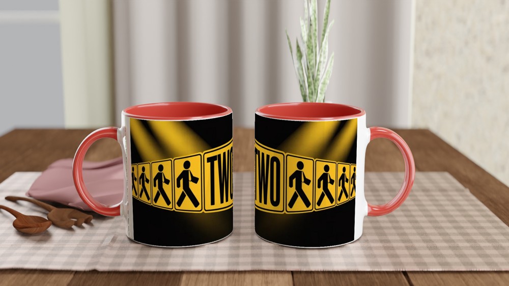 Book of Mormon Mug | Two by Two Musical Theatre Gift | Elder Crossing Design | Funny West End Present for Best Friend — view 7