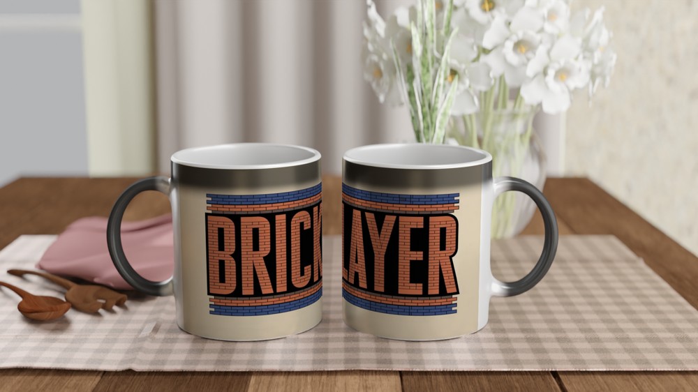 Bricklayer Mug | Builder Gift | Funny Masonry Brick Design | Father's Day Gift for Dad — view 3