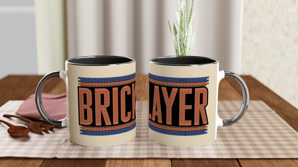 Bricklayer Mug | Builder Gift | Funny Masonry Brick Design | Father's Day Gift for Dad — view 9