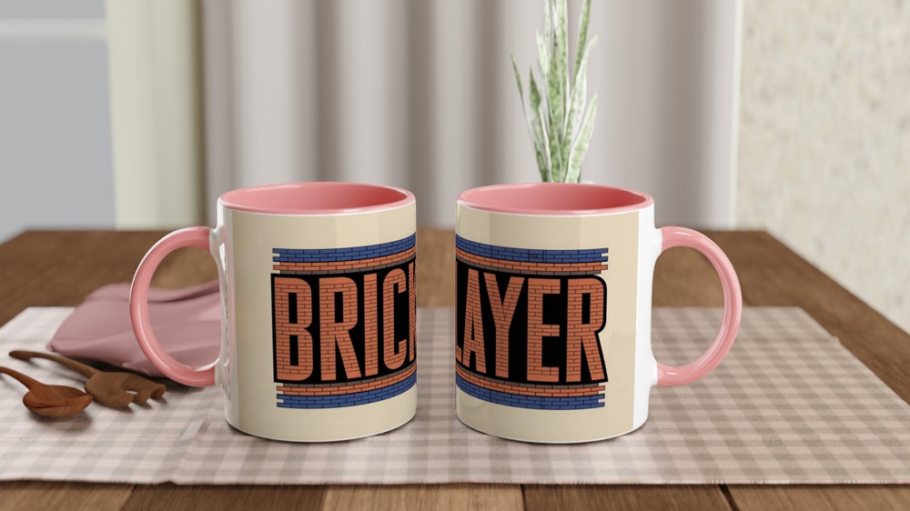 Bricklayer Mug | Builder Gift | Funny Masonry Brick Design | Father's Day Gift for Dad — view 6