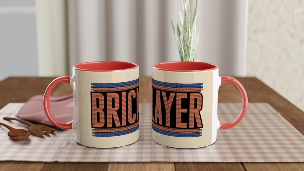 Bricklayer Mug | Builder Gift | Funny Masonry Brick Design | Father's Day Gift for Dad — view 7
