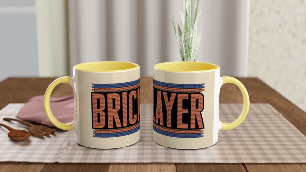 Bricklayer Mug | Builder Gift | Funny Masonry Brick Design | Father's Day Gift for Dad — view 8