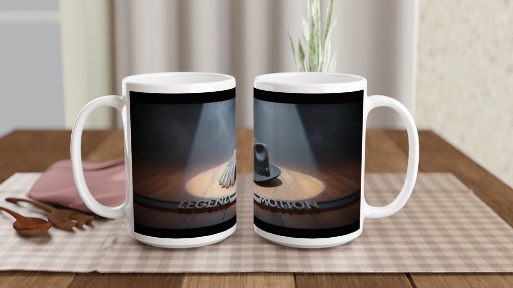 Michael Jackson Mug | Legend in Motion Quote | Music Legend Gift | King of Pop Present for Him or Her — view 2