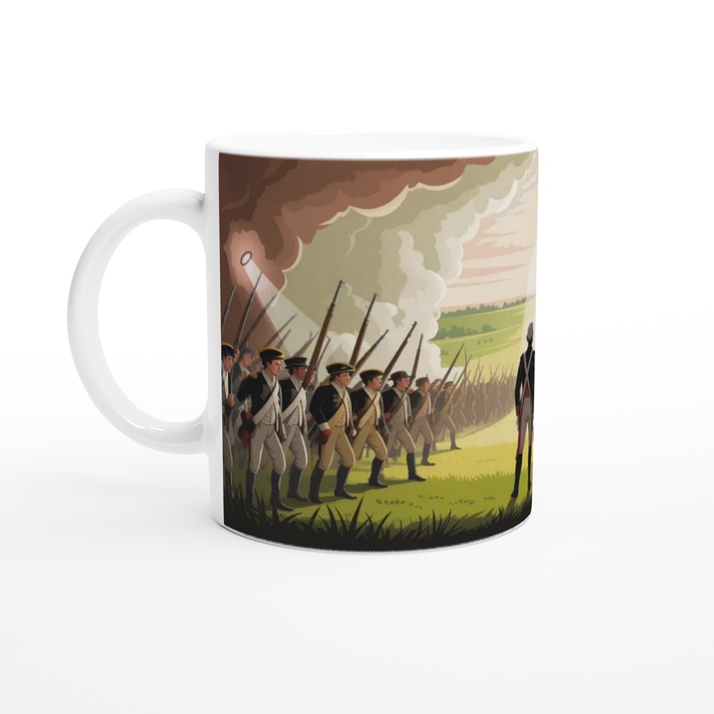 American Revolutionary War Battle Scene Illustration Mug — view 10