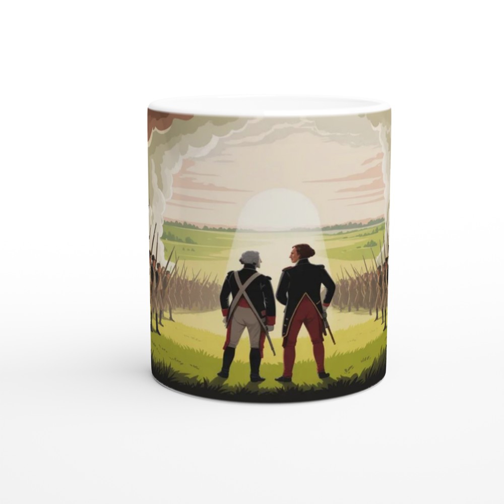 American Revolutionary War Battle Scene Illustration Mug — view 11