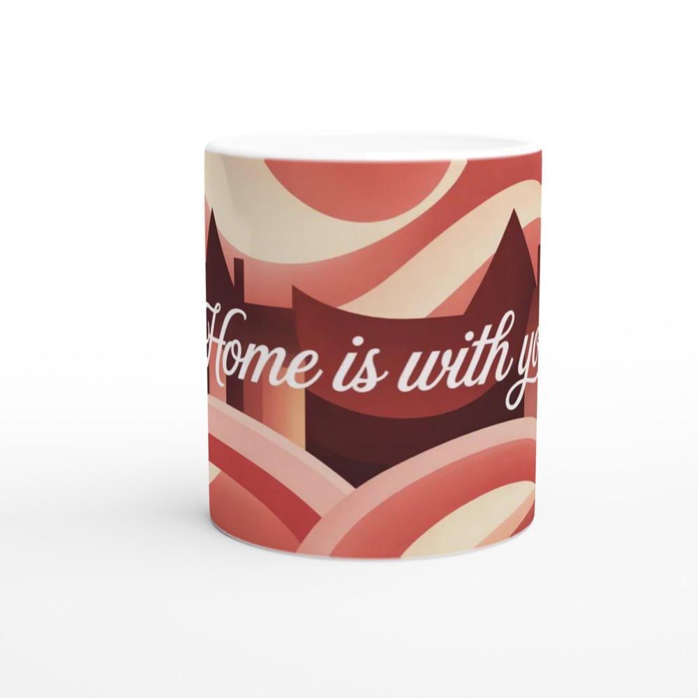 Home Is With You – Romantic Hearts & Houses Mug — view 11