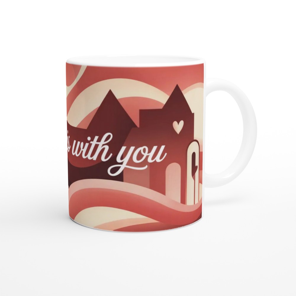 Home Is With You – Romantic Hearts & Houses Mug — view 12