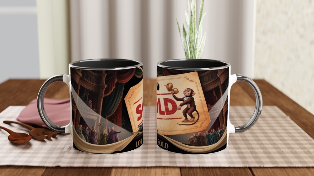 Lot 66: Sold - Auction House Monkey Gavel Mug — view 9