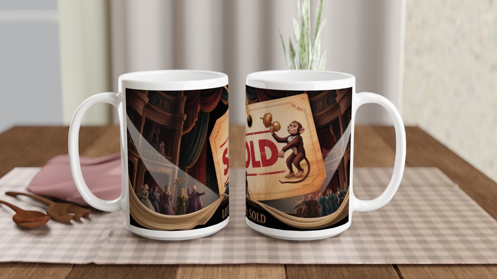 Lot 66: Sold - Auction House Monkey Gavel Mug — view 2