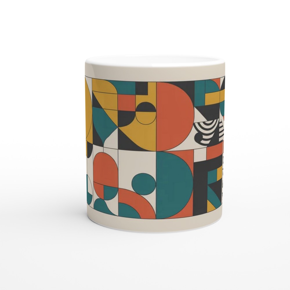 Dyslexic Thinking Mug | Bauhaus Geometric Style | Neurodiversity Gift | Graduation and Colleague Present — view 11
