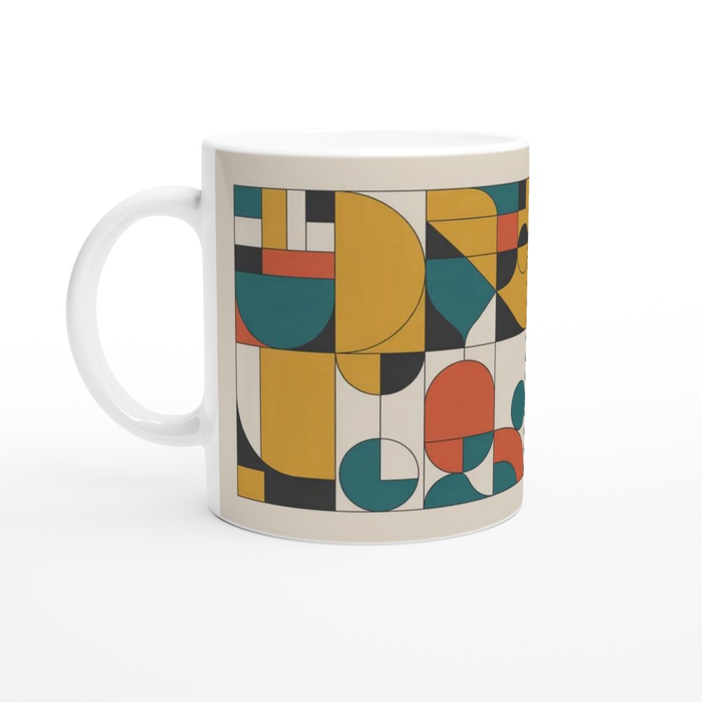 Dyslexic Thinking Mug | Bauhaus Geometric Style | Neurodiversity Gift | Graduation and Colleague Present — view 10