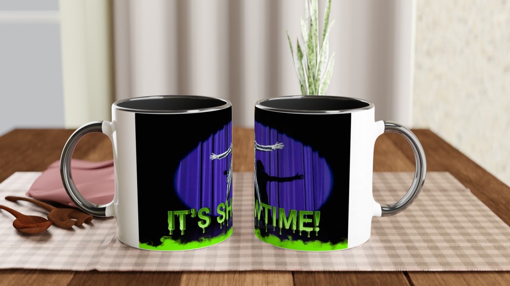 It's Showtime Striped Suit Halloween Mug — view 9