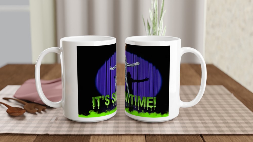 It's Showtime Striped Suit Halloween Mug — view 2
