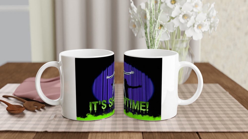 It's Showtime Striped Suit Halloween Mug