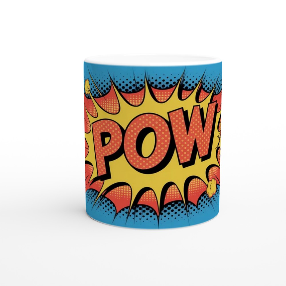 POW Focusing Squirrel Comic Pop Art ADHD Funny Mug — view 11