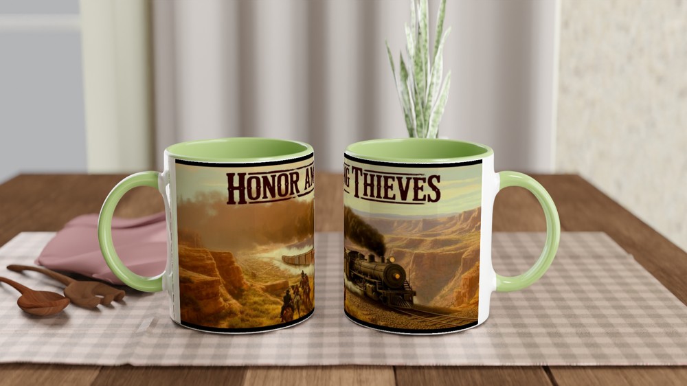 Honor Among Thieves Western Train Robbery Mug — view 5