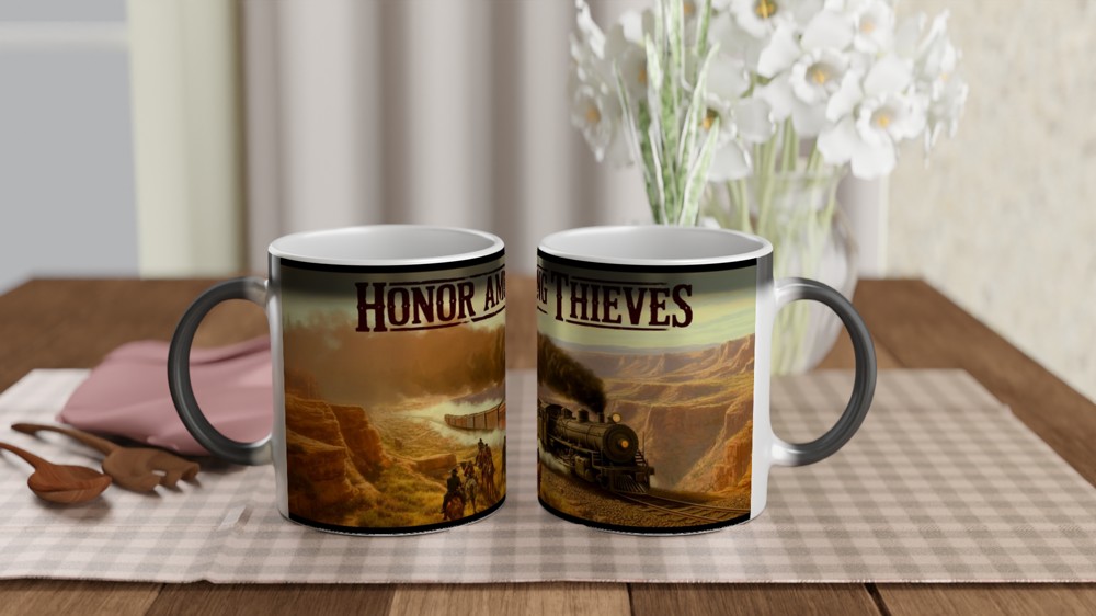 Honor Among Thieves Western Train Robbery Mug — view 3