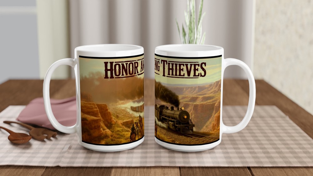 Honor Among Thieves Western Train Robbery Mug — view 2