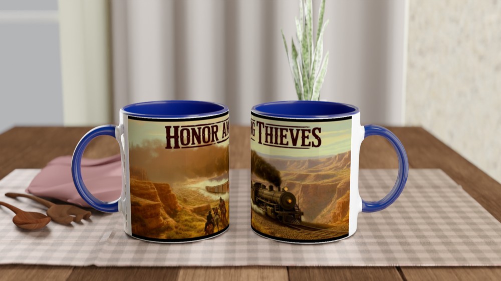 Honor Among Thieves Western Train Robbery Mug — view 4