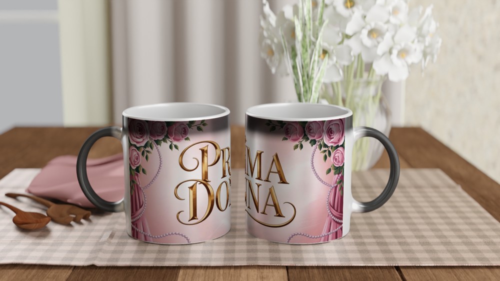 Phantom of the Opera Mug | Carlotta's Dressing Room Design | Musical Theatre Gift for Her | West End Show Present — view 3