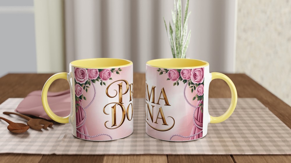 Phantom of the Opera Mug | Carlotta's Dressing Room Design | Musical Theatre Gift for Her | West End Show Present — view 8