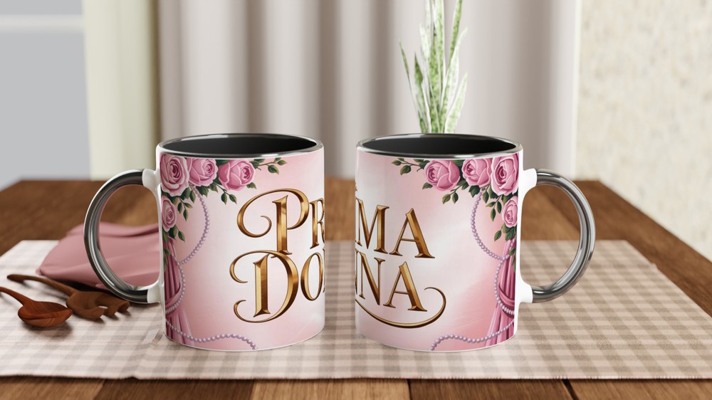 Phantom of the Opera Mug | Carlotta's Dressing Room Design | Musical Theatre Gift for Her | West End Show Present — view 9