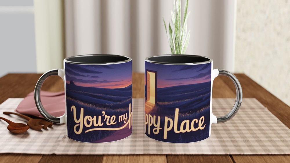 You're My Happy Place Mug | Romantic Anniversary Gift | Cute Valentine's Present for Her or Him | Best Friend Positivity Mug — view 9