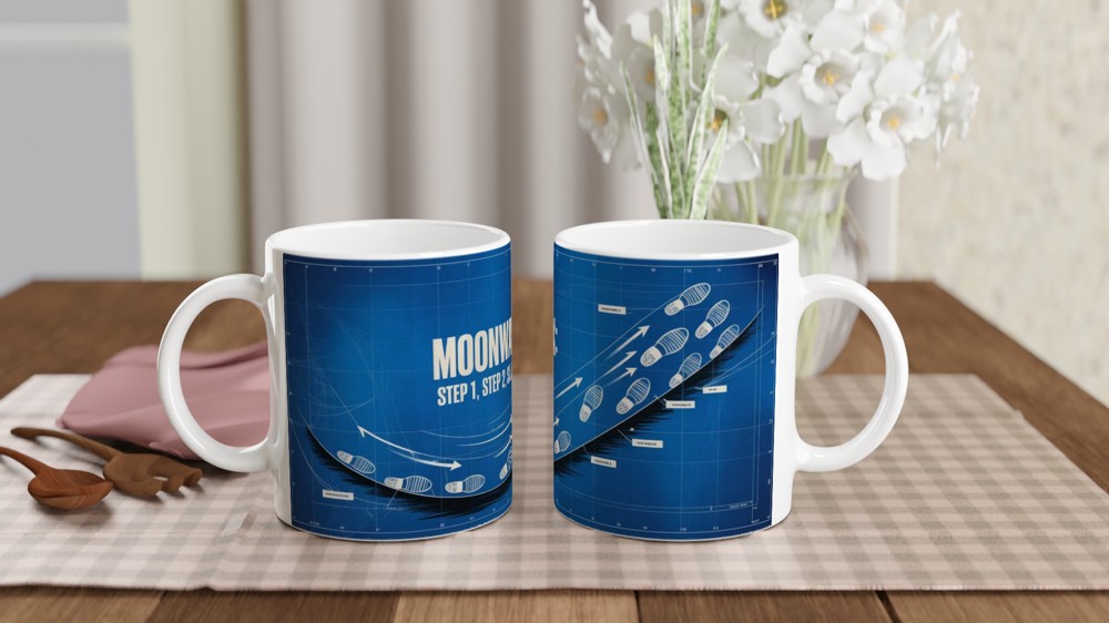 Moonwalk Dance Steps Blueprint Mug