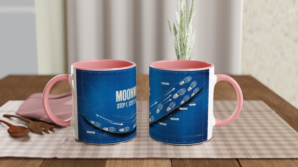 Moonwalk Dance Steps Blueprint Mug — view 6