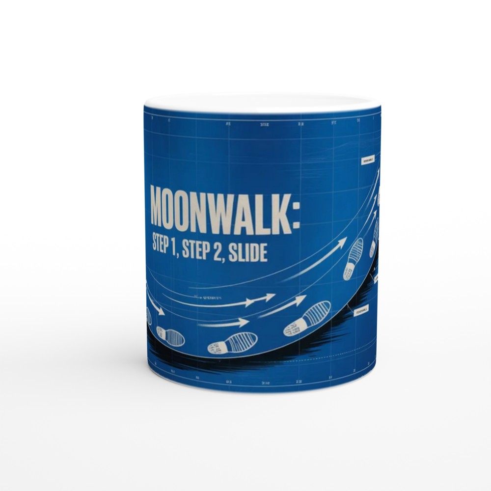 Moonwalk Dance Steps Blueprint Mug — view 11