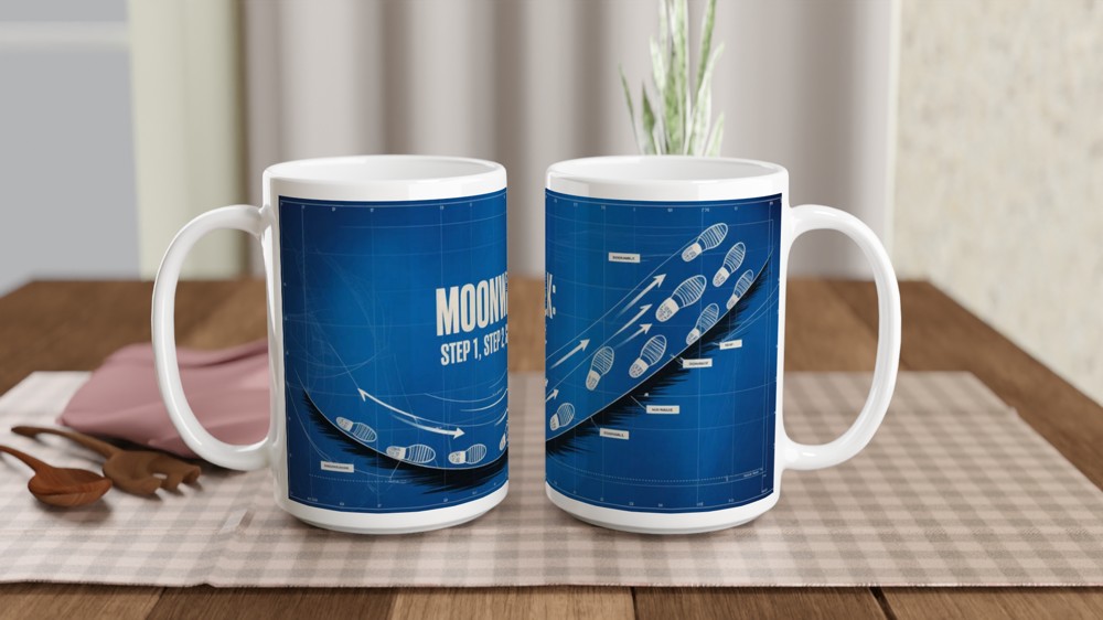 Moonwalk Dance Steps Blueprint Mug — view 2