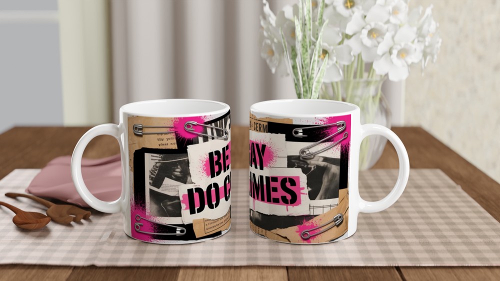Be Gay Do Crimes Punk Collage Mug