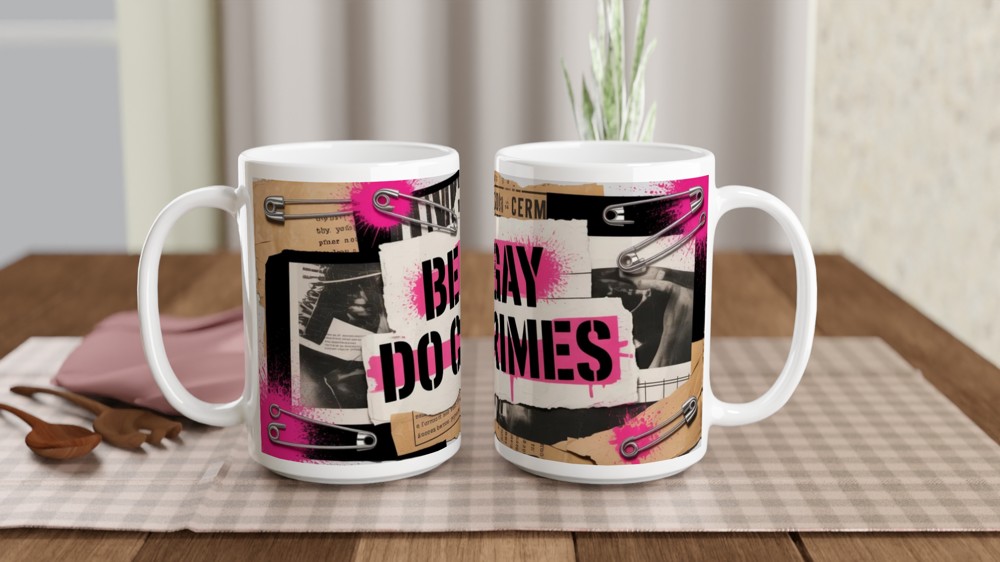 Be Gay Do Crimes Punk Collage Mug — view 2