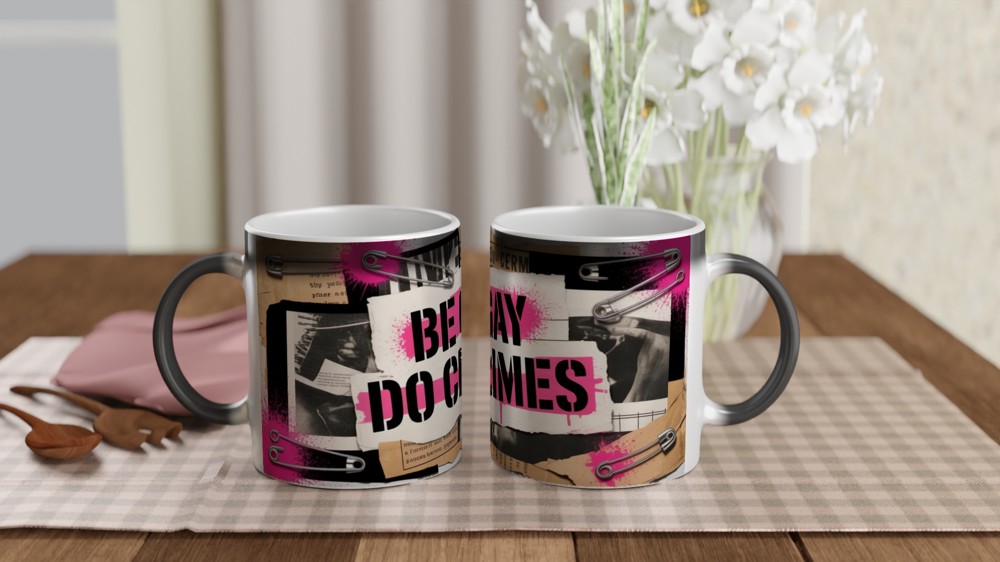 Be Gay Do Crimes Punk Collage Mug — view 3