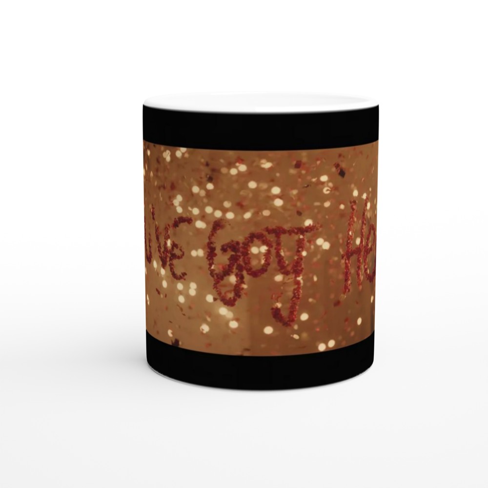 You've Got Heart - Inspirational Red Glitter Confetti Mug — view 11