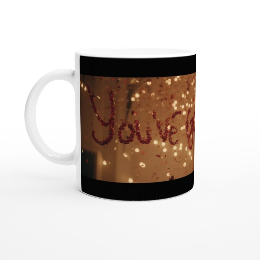 You've Got Heart - Inspirational Red Glitter Confetti Mug — view 10