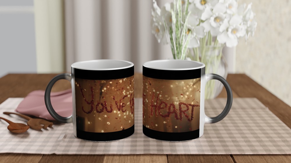 You've Got Heart - Inspirational Red Glitter Confetti Mug — view 3