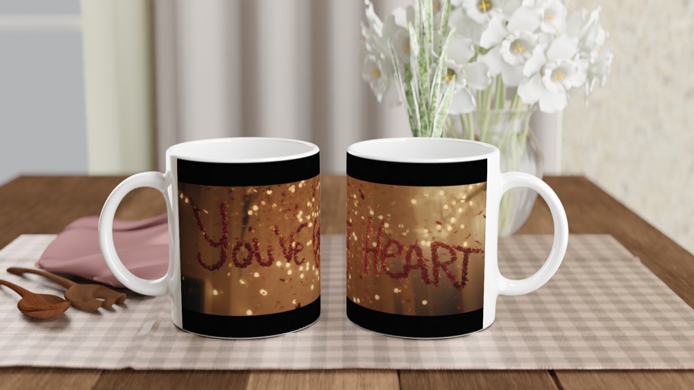 You've Got Heart - Inspirational Red Glitter Confetti Mug