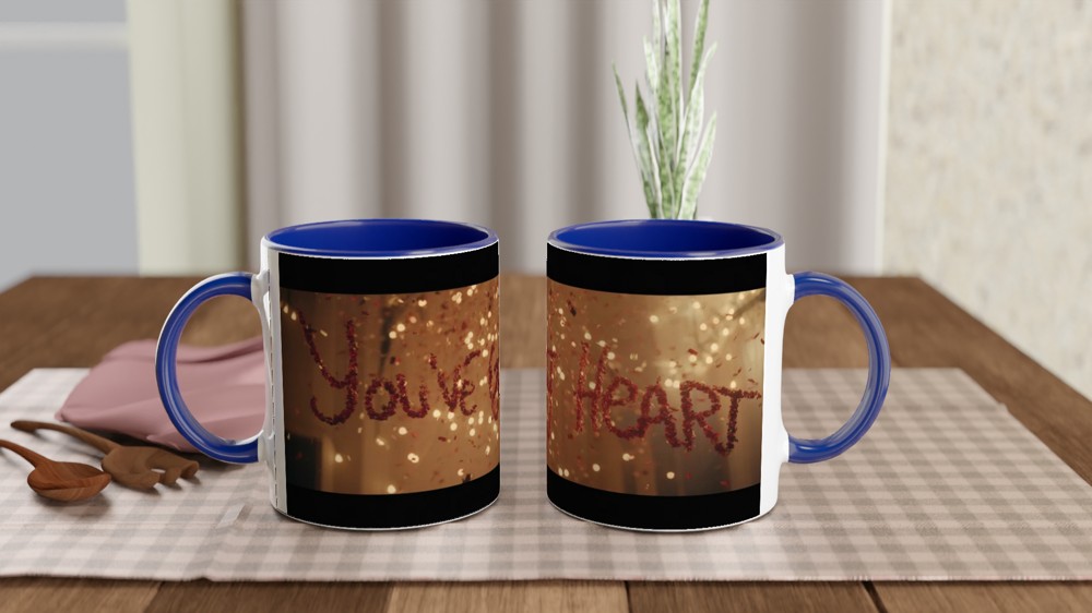 You've Got Heart - Inspirational Red Glitter Confetti Mug — view 4
