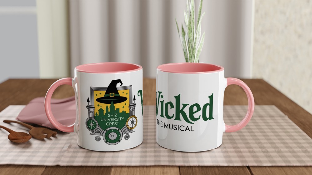 Shiz University Mug | Wicked Musical Theatre Gift | Emerald Green Crest Present | Gift for Theatre Lovers — view 6