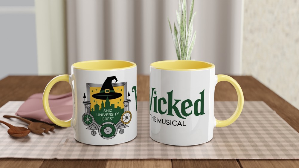 Shiz University Mug | Wicked Musical Theatre Gift | Emerald Green Crest Present | Gift for Theatre Lovers — view 8