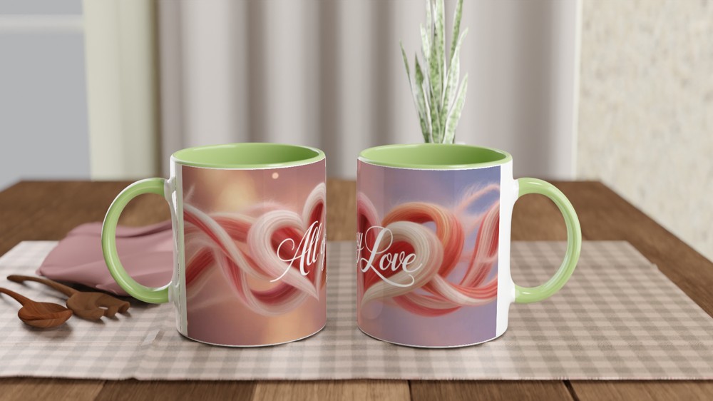 All Of My Love Hearts Mug - Romantic Valentine's Gift — view 5