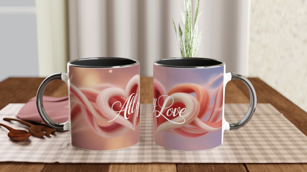 All Of My Love Hearts Mug - Romantic Valentine's Gift — view 9