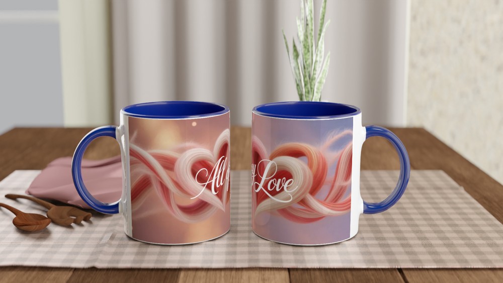 All Of My Love Hearts Mug - Romantic Valentine's Gift — view 4