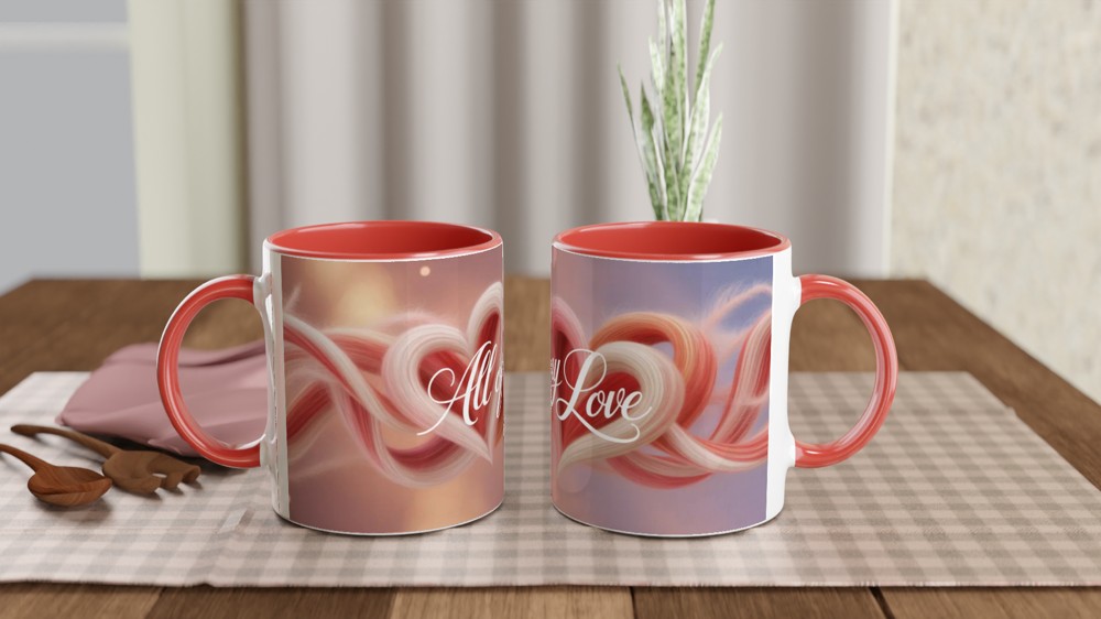 All Of My Love Hearts Mug - Romantic Valentine's Gift — view 7