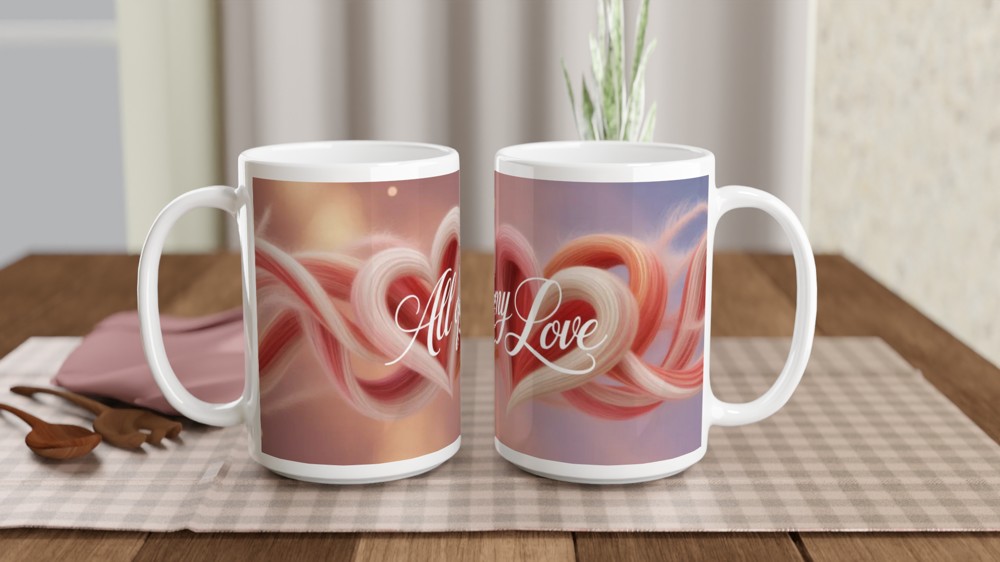 All Of My Love Hearts Mug - Romantic Valentine's Gift — view 2